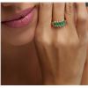Image 2 : 14KT Yellow Gold 0.86ctw Emerald Ring