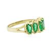 Image 4 : 14KT Yellow Gold 0.86ctw Emerald Ring