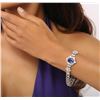 Image 2 : 14KT White Gold 5.10ct Tanzanite and Diamond Bracelet