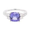 Image 1 : 14KT White Gold 3.02ct Tanzanite and Diamond Ring