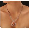 Image 2 : 14KT Rose Gold GIA Certified 42.81ct Morganite and Diamond Necklace