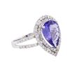 Image 4 : 14KT White Gold 3.01ct Tanzanite and Diamond Ring
