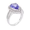 Image 7 : 14KT White Gold 3.01ct Tanzanite and Diamond Ring