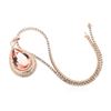 Image 3 : 14KT Rose Gold 57.46ct GIA Certified Morganite and Diamond Pendant With Chain