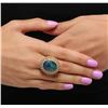 Image 5 : 14KT Yellow Gold 6.21ct Opal and Diamond Ring