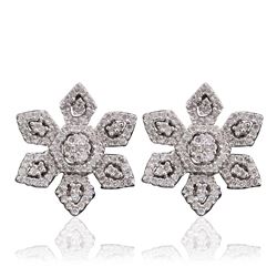 18KT White Gold 0.72ctw Diamond Earrings