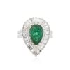 Image 3 : 14KT White and Yellow Gold 3.70ct Emerald and Diamond Ring