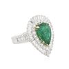 Image 4 : 14KT White and Yellow Gold 3.70ct Emerald and Diamond Ring
