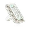 Image 4 : 14KT White Gold GIA Certified 37.30ct Aquamarine and Diamond Ring