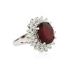 Image 4 : 14KT White Gold 6.56ct Ruby and Diamond Ring