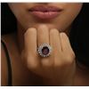 Image 5 : 14KT White Gold 6.56ct Ruby and Diamond Ring