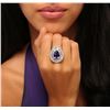 Image 1 : 18KT White Gold 4.81ct Tanzanite and Diamond Ring