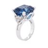 Image 6 : 14KT White Gold 6.00ct Topaz and Diamond Ring