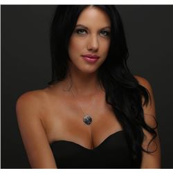 14KT White Gold 0.62ctw Diamond Pendant With Chain