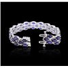 Image 7 : 14KT White Gold 26.52ctw Sapphire and Diamond Bracelet