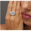 Image 2 : 14KT White Gold 3.64ctw Diamond Ring