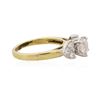 Image 6 : 18KT Yellow Gold 1.44ctw Heart Cut Diamond Ring