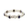 Image 4 : 14KT White Gold 8.54ctw Sapphire and Diamond Bracelet