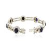 Image 6 : 14KT White Gold 8.54ctw Sapphire and Diamond Bracelet