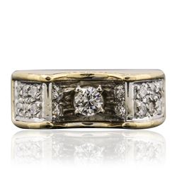 18KT Yellow Gold 0.45ctw Diamond Ring