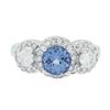 Image 3 : 14KT White Gold 1.50ct Tanzanite and Diamond Ring