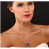 Image 1 : 14KT rose gold 13.57ct Morganite and Diamond Pendant With Chain