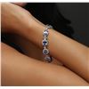 Image 7 : 14KT White Gold 24.00ctw Tanzanite and Diamond Bracelet