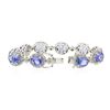 Image 8 : 14KT White Gold 24.00ctw Tanzanite and Diamond Bracelet