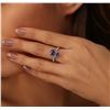 Image 4 : 18KT White Gold 4.48ct Tanzanite and Diamond Ring