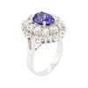 Image 7 : 14KT White Gold 2.38ct Tanzanite and Diamond Ring