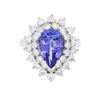 Image 3 : 14KT White Gold 3.69ct Tanzanite and Diamond Ring
