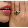 Image 1 : 14KT Yellow Gold 1.25ct Emerald and Diamond Ring