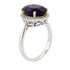 Image 6 : 14KT Two-Tone Gold 4.36ct Amethyst and Diamond Ring