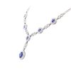 Image 7 : 14KT White Gold 14.01ctw Tanzanite and Diamond Necklace