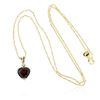 Image 3 : 14KT Yellow Gold 2.19ct Garnet and Diamond Pendant With Chain