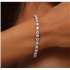 Image 5 : 14KT White Gold 6.43ctw Diamond Tennis  Bracelet