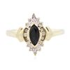 Image 1 : 10KT Two-Tone Gold 0.35ct Sapphire and Diamond Ring