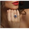 Image 5 : 14KT White Gold 6.30ct Tanzanite and Diamond Ring