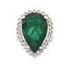 Image 3 : 14KT White Gold 8.76ct Emerald and Diamond Ring
