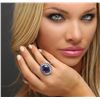 Image 1 : 14KT White Gold GIA Certified 20.40ct Tanzanite and Diamond Ring
