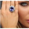 Image 5 : 14KT White Gold GIA Certified 20.40ct Tanzanite and Diamond Ring