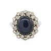 Image 3 : 14KT White Gold 8.31ct Sapphire and Diamond Ring