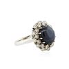Image 4 : 14KT White Gold 8.31ct Sapphire and Diamond Ring