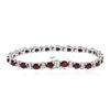 Image 4 : 14KT White Gold 7.35ctw Ruby and Diamond Bracelet