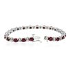 Image 9 : 14KT White Gold 7.35ctw Ruby and Diamond Bracelet