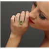 Image 1 : 18KT Rose Gold 7.40ct Peridot, Emerald and Diamond Ring
