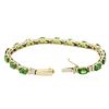 Image 6 : 14KT Yellow Gold 10.05ctw Tsavorite and Diamond Bracelet