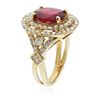 Image 6 : 14KT Yellow Gold 3.06ct Ruby and Diamond Ring