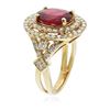 Image 6 : 14KT Yellow Gold 3.06ct Ruby and Diamond Ring