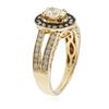 Image 6 : 14KT Yellow Gold 0.95ctw Diamond Unity Ring